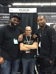 André Bowman (Bassist for Usher) & his friend Keith, (drummer from Black Eyed Peas) - Wayne Jones as the arm rest.