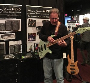 Brian Bromberg enjoying playing through a Wayne Jones AUDIO bass guitar speaker rig @ Bass Player LIVE! 2015 - SIR Studios in Los Angeles