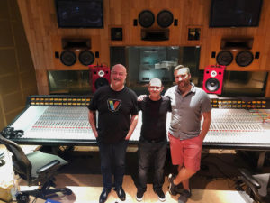 Latest model JONES-SCANLON STUDIO MONITORS demonstrated to Jeff Barnes at RECORD PLANT RECORDING STUDIOS in Los Angeles.