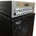 WJBA 2000 Watt Bass Guitar Amplifier with built in Twin Channel Bass Pre-Amp, featuring the option of phantom power on the second channel. 2000 Watts into 4 or 8 Ohms with passive 2x10 700 watt bass guitar cab