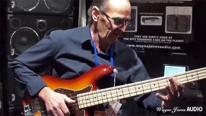 Premier Australian bass player Wayne Jones @ Wayne Jones AUDIO stand - Melbourne Guitar Show - August 2015.