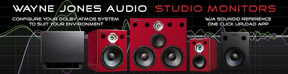 Wayne Jones Audio Studio Monitors with SoundID Reference. Suitable for Dolby Atmos systems
