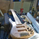 My Custom Fodera Monarch 6 bass guitar - Ash body, Ash tone block. Quilted Maple top, Maple neck & Birdseye maple board, Pope 3 band EQ