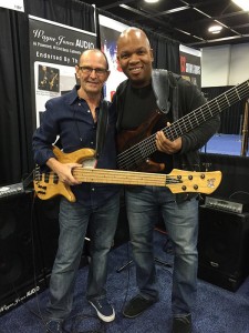 Bass players Wayne Jones Audio & endorsee Mark Peterson @ NAMM 2016